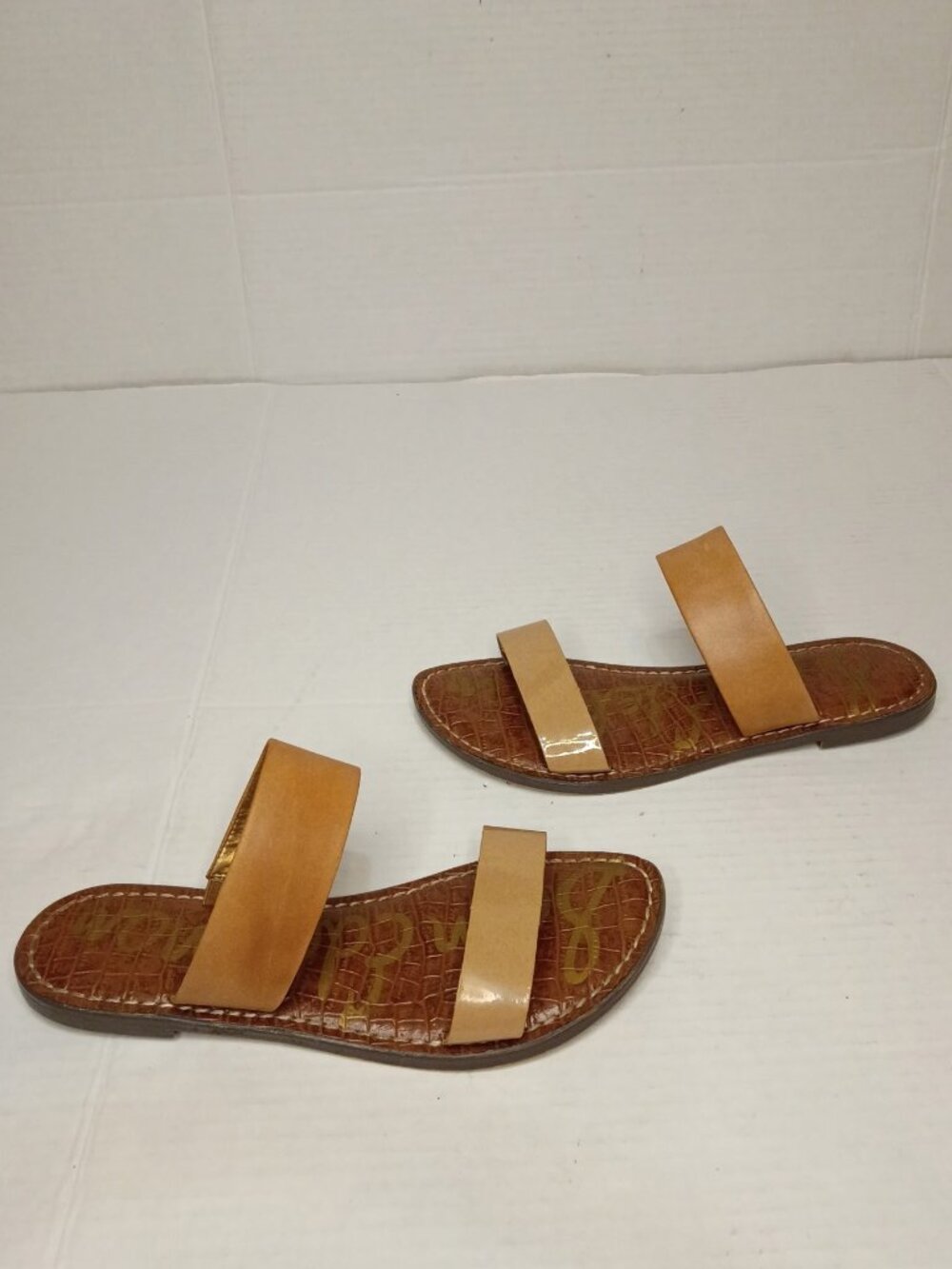 Sam Edelman Krista Tan Double Strap Slide Sandals Women’s Size 7.5M - Picture 3 of 11